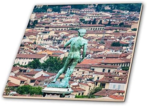 Estátua de Rose 3D de David, com vista para Florença Itália, multicolor