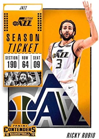 2018-19 Panini Concenders Ticket 29 Ricky Rubio Utah Jazz NBA Basketball Trading Card