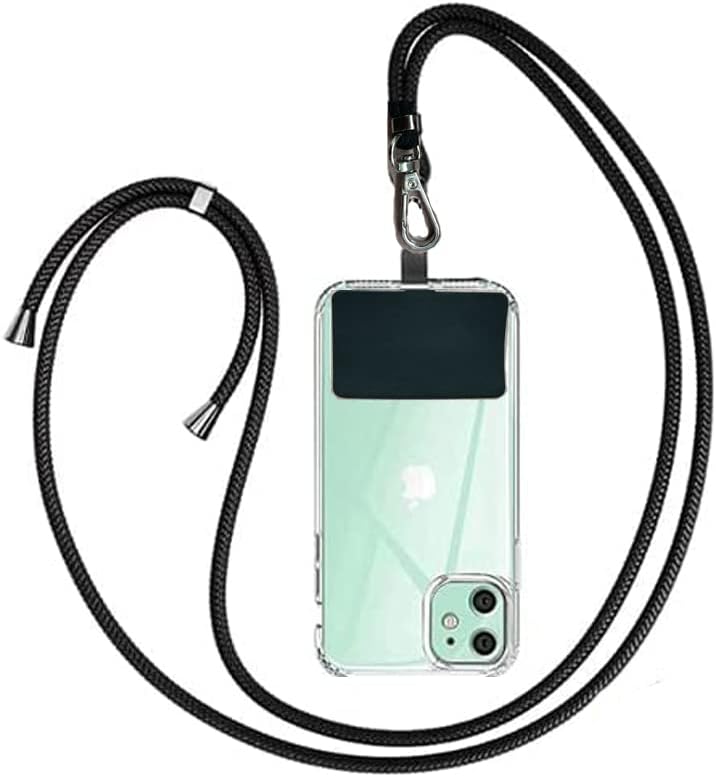 A pista de celular, cordão universal crossbody com alça de pescoço ajustável de nylon, colidra de poliéster de telefone