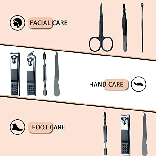 Clippers de unhas Conjunto 7 em 1 Manicure Set Cuidados pessoais Cuidados com unhas Viagens vermelhas Manicure Set Pedicure Tools