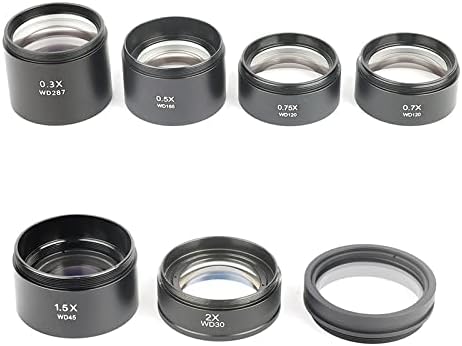 Acessórios para microscópio 0,3x 0,5x 0,7x 2,0x 1x Microscópio da câmera Microscópio Lens de lente de lentes Zoom Microscope48mm