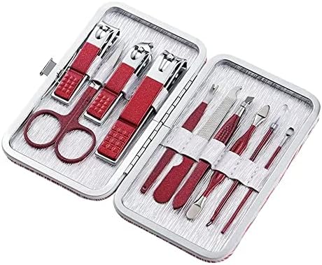 Wetyg Manicure Conjunto de revestimento aço inoxidável Clipper Kit Kit Pedicure Tools Toe Care Scissors portáteis