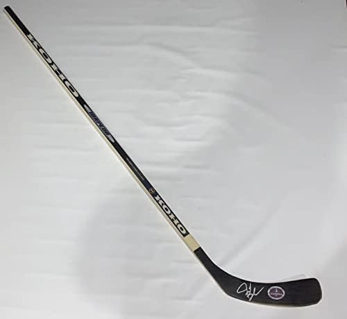 Jared Bednar assinou Hockey Stick Avalanche 2022 Stanley Cup Proof - Sticks NHL autografados