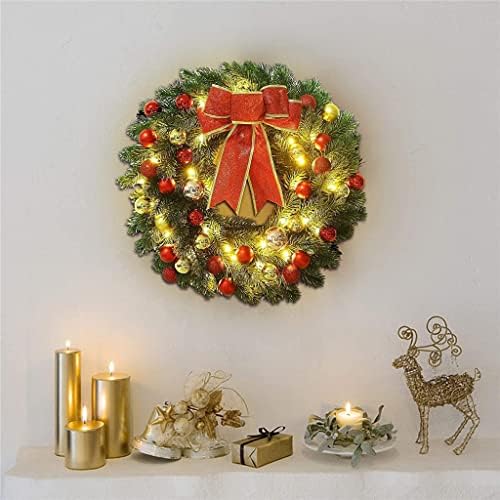 Greante de Natal YFQHDD com bateria LED LIVER LIGHT FRONTE DO PORTA DE FIRLAÇÃO DE HOLACH HOLACE Decorações