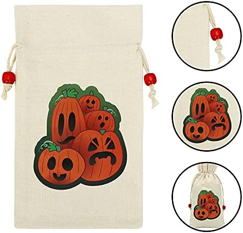 Joyin 12 Halloween Sacos de lona de cordão de Halloween, 8,5 x4,5 truque ou tratamento para presentes Goody sacol