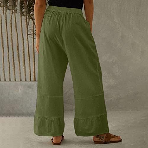 Calça de moletom Jorasa para feminino, cintura elástica calça alta calça de cintura alta casual sólido com bolso