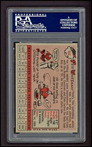 1958 Topps # 466 Pete Whisenant Cincinnati Reds PSA PSA 7.00 Reds