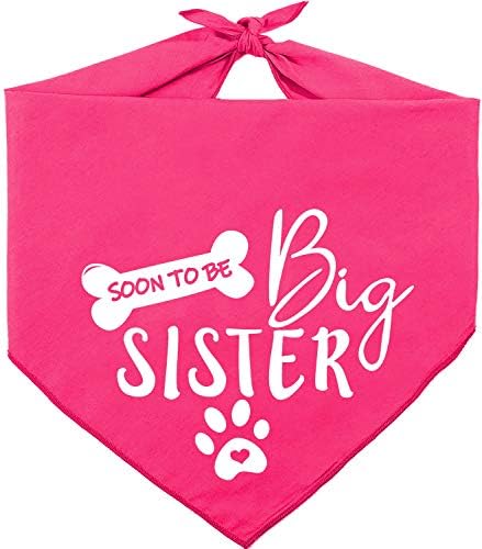 Pawskido Big Sister Dog Bandana, Bibs de Triângulo Reversível Lenço Pet