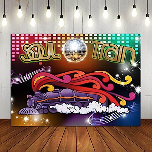 Yongqian 70 e 80 Discos dançando o tema do baile fotografia cenários dos anos 70, o alma de alma dos anos 80 GLOW GLITTER MUSIC POPATION Background Studio Shooting Props 5x3ft Vinil, 5x3ft