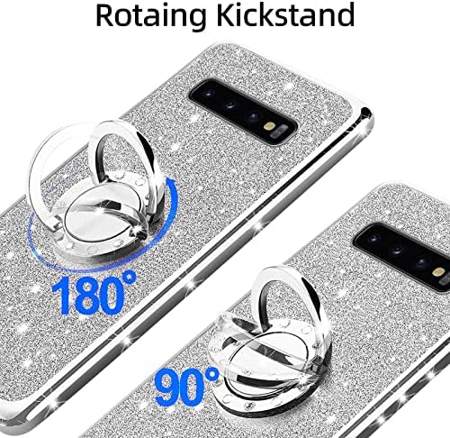 Para o caso S10 Plus, Galaxy S10 Plus Caso para Women Glitter Crystal Soft Clear TPU Luxury Bling Cober