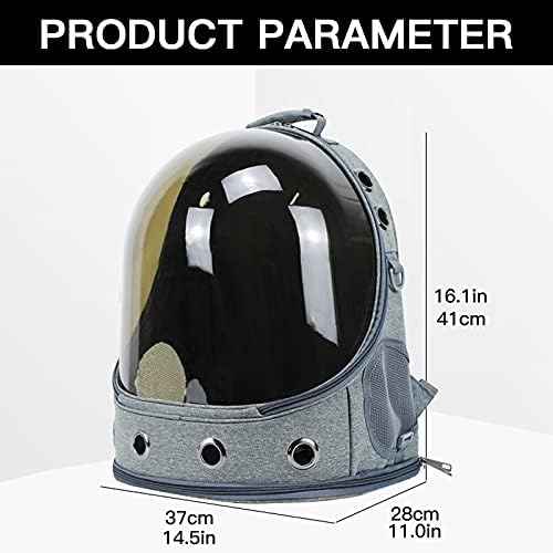 Mochila de transportadora de animais de estimação ZGWL, cápsula espacial Mochila transparente de transportadora