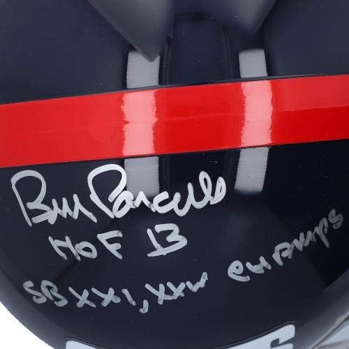 Bill Parcells New York Giants autografou Riddell Rewrback VSR4 Capacete autêntico com várias inscrições - Capacetes NFL autografados