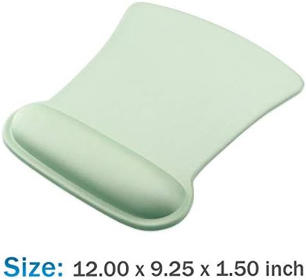 Almofada de mouse em gel JSD com suporte de punho de pulso 12,0 × 9,25 × 1,50 polegadas
