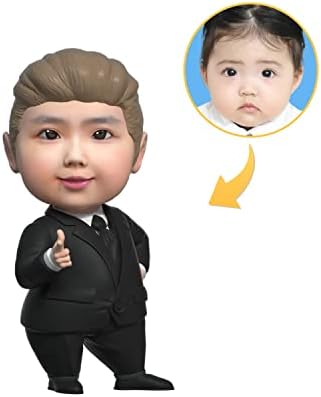 Facelebity Figure Personalizado Presentes de Aniversário, 3,2 Figuras de chefe de cabeça personalizadas de 3,2, Baby personalizado para presente personalizado, modelo de retrato 3D para alguém especil.