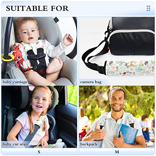 Capas de alça de assento de carro de veado de animal para crianças para crianças 2 PCs tiras de assento de carro almofadas de almofada de ombro protetor Tampa de cinto de segurança para caminhão SUV carro