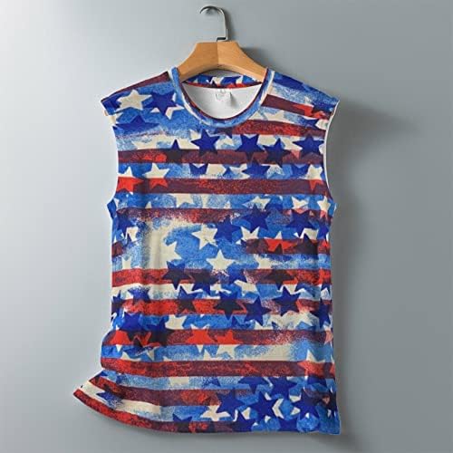 Tampo do dia do dia da independência para mulheres American Flag Shirt Tops patrióticos angustiados 4 de julho sem