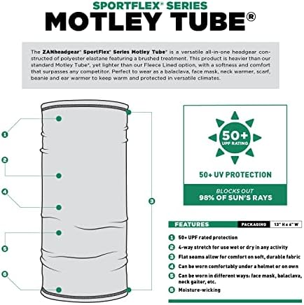 Zanheadgear Motley Tube, de poliéster