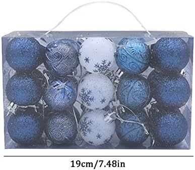 30pcs Bola de Natal Balinhos de Baules de Já, Decorações de Árvore de Natal pendurada Ornamento de decoração Crystal