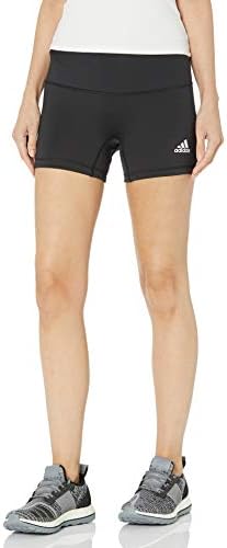 shorts de 4 polegadas femininos da Adidas, preto/branco, x-small