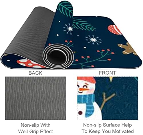 Siebzeh natal snowmans premium grossa de ioga mato ecológico saúde e fitness non slip tapete para todos os tipos de yoga e pilates