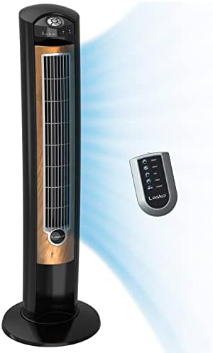 Lasko Products Products Electric Electric 42 Fã de torre oscilantes com ionizador de ar fresco, timer e controle remoto para uso interno,
