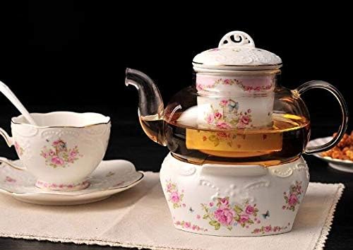 Conjunto de chá para 4, cofre de bule de café da China Bone China e pires com o design mais quente e de fusor de chá