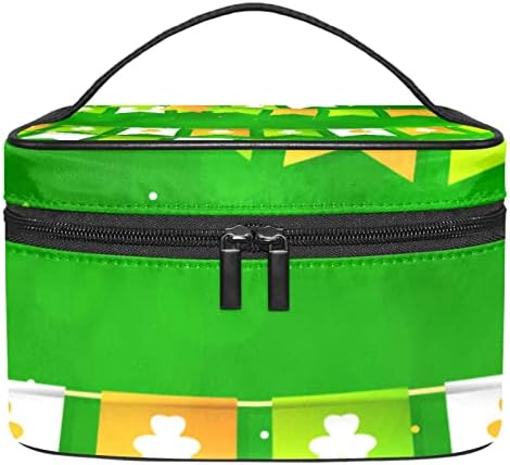 Bolsa de maquiagem de maquiagem de maquiagem verde-de-festas-de-festas para transméticas, produtos de higiene pessoal, escovas