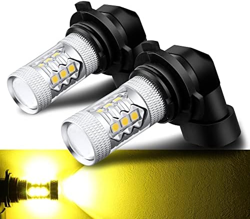 Iluminação alla hb4 9006 lâmpadas de nevoeiro LED, 3000k Amber Amber Golden Super Bright 3030-Smd High Power 12V Upgrade