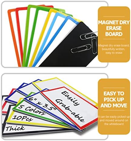 Nuobesty Magnetic Whiteboard 16pcs Etiquetas de apagamento seco magnéticas adesivos de etiqueta magnética flexíveis Tags