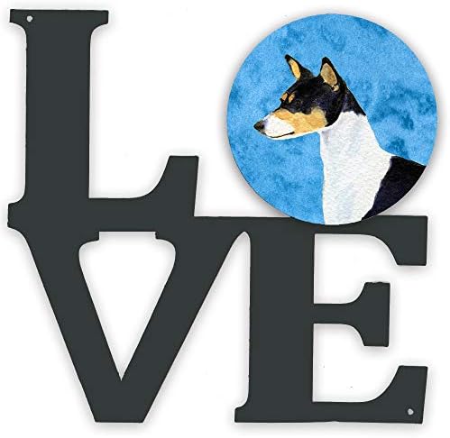 Tesouros de Caroline SS4790-Buwalv Blue Basenji Metal Wall Artwork Love,