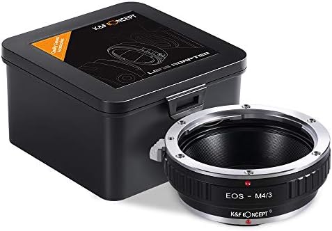 Adaptador de montagem de lentes conceituais da K&F Compatível com lente de montagem Canon EOS para M4/3 （Micro Quatro Terços） MFT Olympus Pen e câmeras Lumix Panasonic