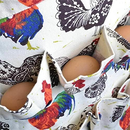 Avental de ovo de galinha com bolsos para o avental para coleta de ovos frescos que coletam presentes com temas de frango