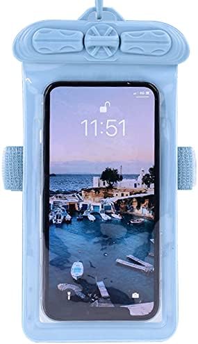Caixa de telefone Vaxson, compatível com Alcatel U3 2018 Bolsa à prova d'água [não protetor de tela Film] Blue