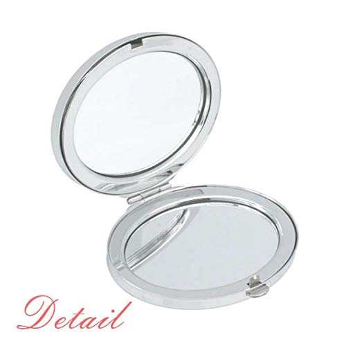 Mapa tradicional de Hong Kong China espelho portátil dobra maquiagem de mão dupla lateral óculos