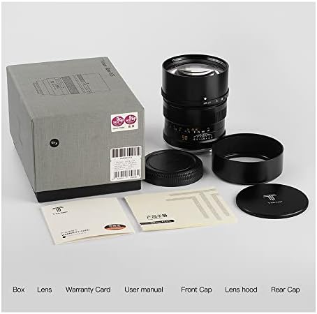 Ttartisan 90mm F1.25 Manual da lente da câmera Mirrorless Focus x1d Montagem como câmeras xid i xid ii