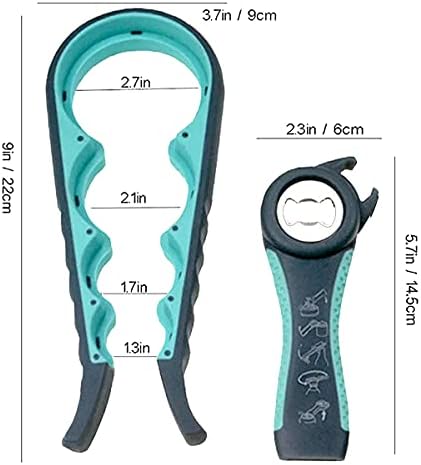 JAR GZLT JARAPER para idosos com artrite, abridor de jar para mãos fracas, abridor de garrafas de 5 em 1, abridor