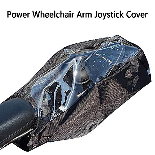 Tampa do apoio de braço para cadeira de rodas elétrica, capa de chuva de cadeira de rodas elétrica clara durável, protetor de controle do pulso de cadeira de rodas