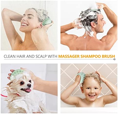 Escova de shampoo de massager de couro cabeludo Snndyi, lavador de couro cabeludo com cerdas de silicone macias, esfoliante