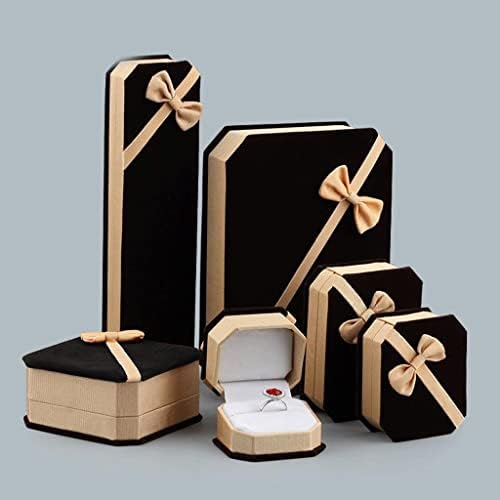 Caixa de jóias JAHH Sacos de embalagem para mulheres Anéis de contas Brincos Bracelets colares conjuntos de caixas de veludo presente