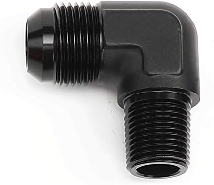 AC Performance Black Aluminium 90 graus cotovelo -12 Um macho AN12 a 3/4 NPT Conector de adaptador de ajuste masculino