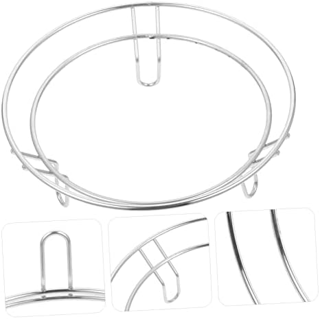 Bestonzon 4pcs Bande pratos de anel de anel de bule de cozinha trivet servir o acessório de cozinha doméstica Acessório de aço inoxidável Stand multifuncional reutilizável em panela de panela racks de panela rack para suporte