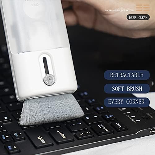 Kit de limpeza para airpods pro 1 2 3 limpador de teclado com caneta de limpeza multifuncionais, lenços de limpeza, pincel retrátil compatível com telas, PC, laptops, câmera