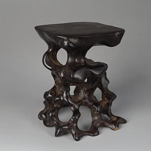 Base de raíz de raiz de raízes sólidas de escultura em madeira de madeira preta, base de escultura, base de bule de madeira,