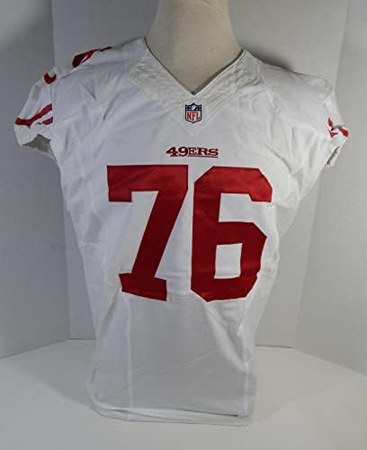 2014 San Francisco 49ers Anthony Davis 76 Jogo emitiu White Jersey DP16459 - Jerseys de Jerseys usados ​​na NFL não assinada