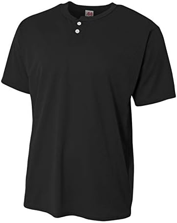 A4 Sportswear Youth/adulto Mesh 2-Button Mesh Henley Top de uniforme de Jersey