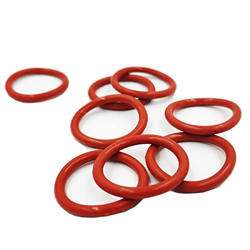Forestgift 30 PCs Silicone O-rings anéis de junta ilhó de vedação Junta 31,6mm od 28mm ID de 1,8 mm Largura Anel de vedação redonda do anel de vedação vermelho