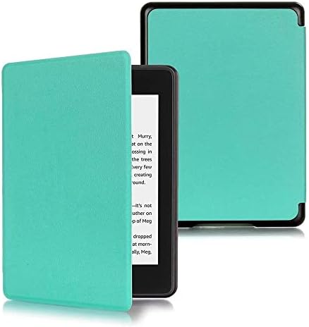 Caso para 6,8 Kindle Paperwhite 2021 Kindle Paperwhite Signature Edition, capa de casca de pu PU com automóvel/sono para Kindle Paperwhite 2021, PU Leather Mint Green
