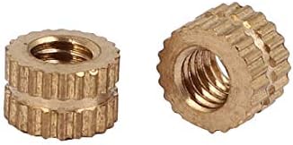 Aexit m4 x pregos, parafusos e prendedores de 4 mm de rosca fêmea de bronze inserto redondo de bronze e parafusos