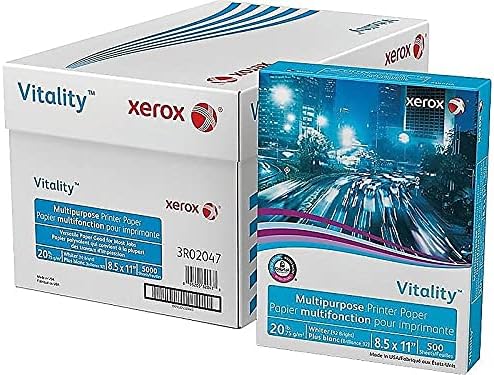 XEROX 3R02047 VITALIDADE MULTIPURESPESSPER PRESTER, 8 1/2 x 11, branco, 5.000 folhas/CT