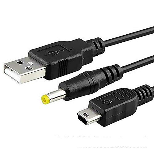 Iseventy9 2 em 1 Transferência de dados e cabo de alimentação USB compatível com PSP 1000/2000/3000